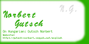 norbert gutsch business card